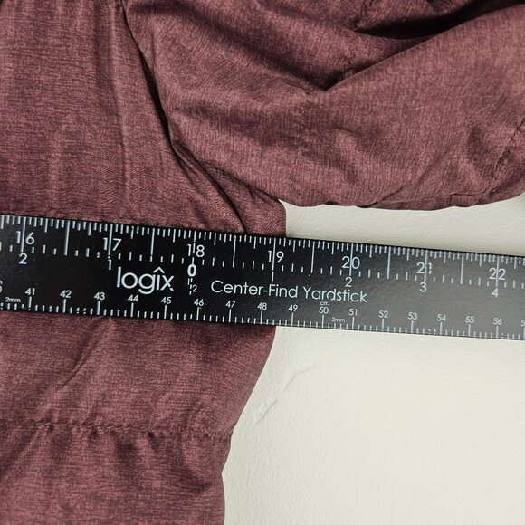 Down Filled Puffer Jacket Coat Womens M Eddie Bauer Burgundy Light Weight - Picture 8 of 11